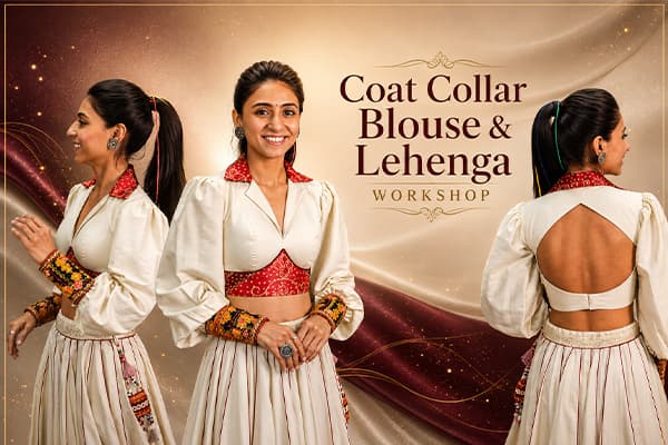 Coat Collar Blouse & Lehenga Workshop - Raja Rani Academy