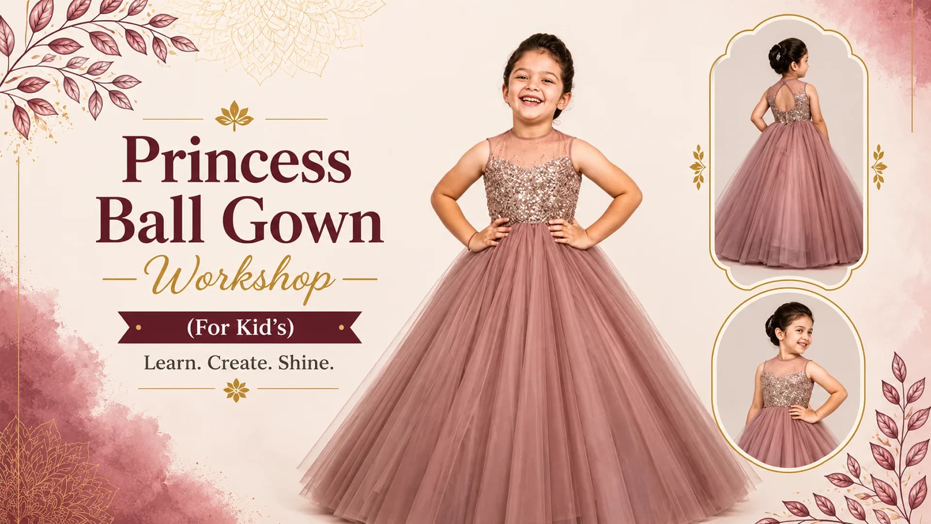 Princess Ball Gown Workshop (For Kid's) - Raja Rani Academy