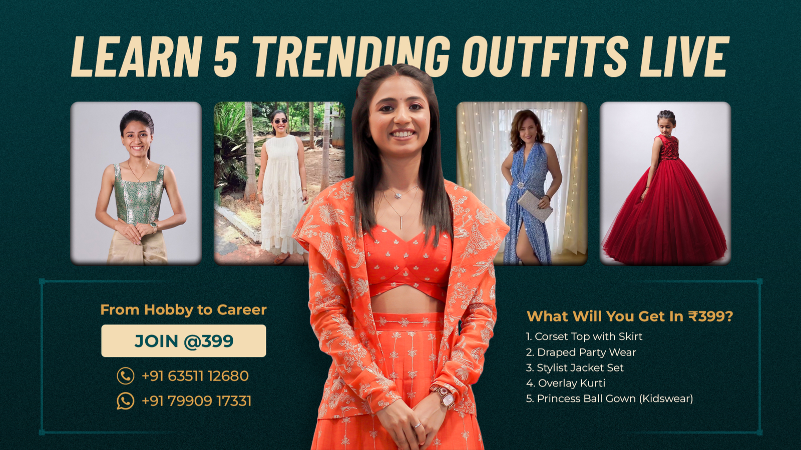 Indian fashion student learning online from home in Raja Rani Coaching's ₹399 live workshop | Raja Rani Coaching | Live Workshop | Join At 399/-